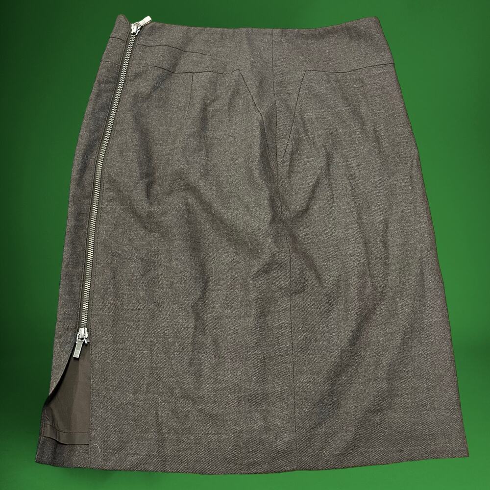 Banana Republic Wool Skirt Size 4 Tweed Twill A-Line Stretch Side Zipper Office